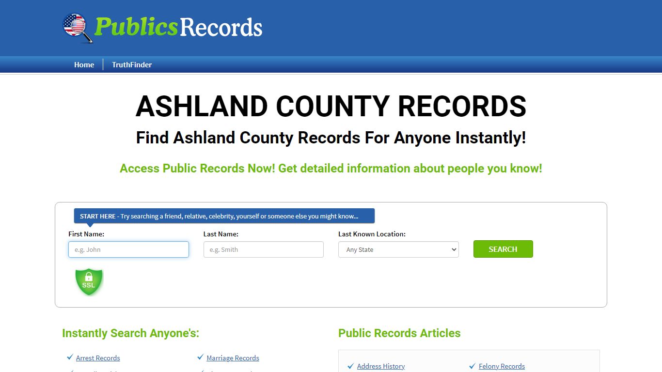 Find Ashland County Records For Anyone