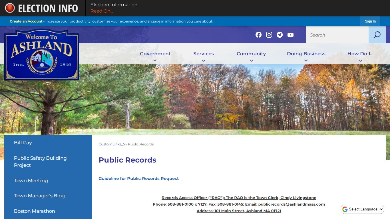Public Records | Ashland, MA